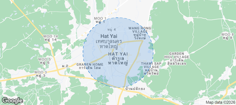 Tambon Hat Yai Airbnb map